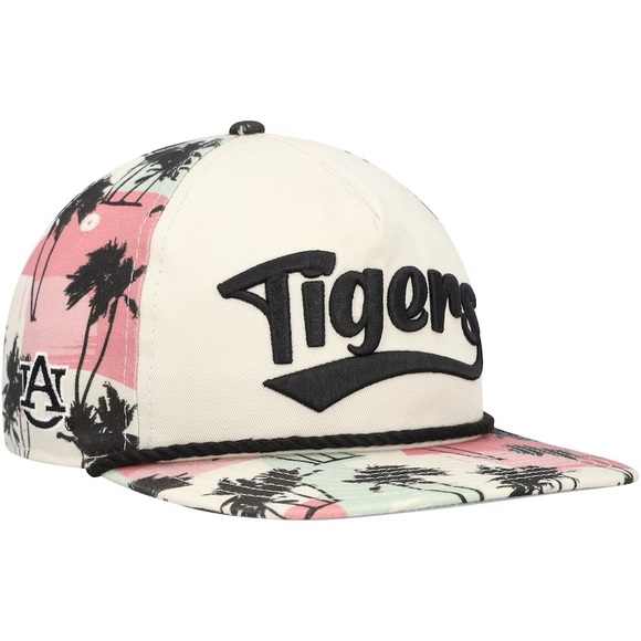 Men's New Era Cream Auburn Tigers High Tide Golfer Snapback Hat - Picture 2 of 4